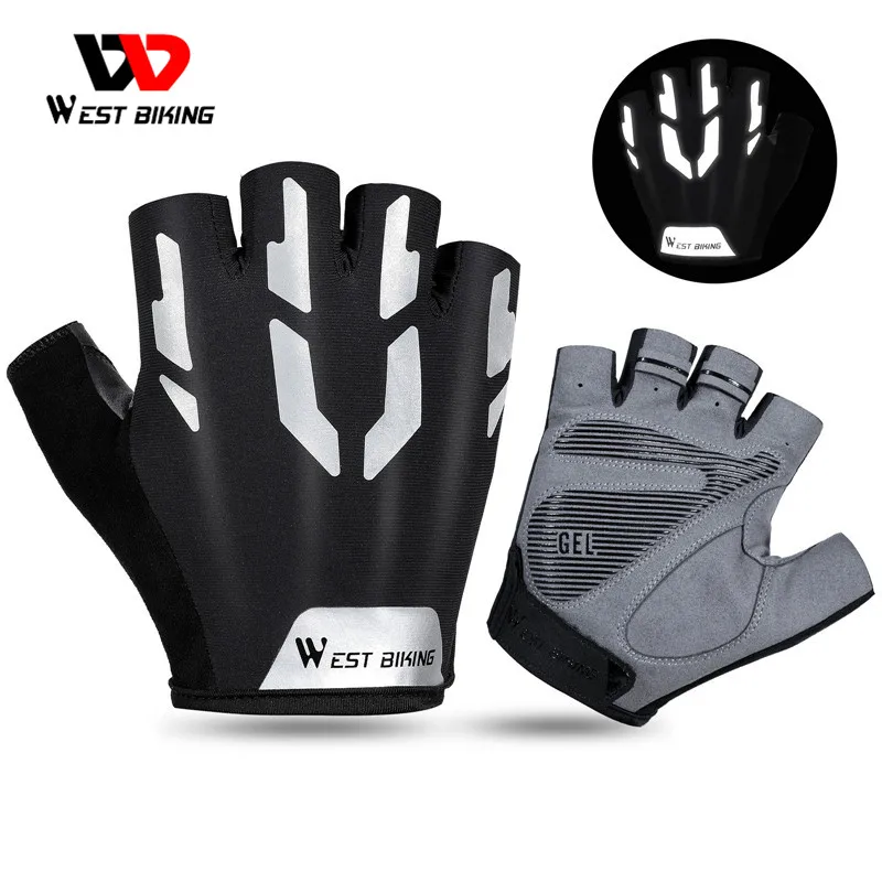WEST BIKING Cycling Half-finger Gloves Summer Non-slip shockproof Reflective Sports Gloves Men Women Running Bicycle Gloves
WEST BIKING Cycling Half-finger Gloves Summer Non-slip shockproof Reflective Sports Gloves Men Women Running Bicycle Gloves