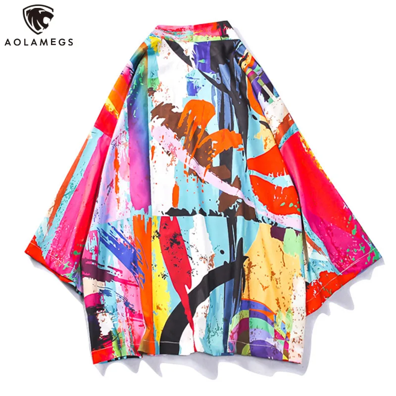 Aolamegs Japan Kimono Men Graffiti Shirt Blouse Japanese Cardigan Yukata Kimono Women Robe Anime Clothes Streetwear Summer Beach
Aolamegs Japan Kimono Men Graffiti Shirt Blouse Japanese Cardigan Yukata Kimono Women Robe Anime Clothes Streetwear Summer Beach