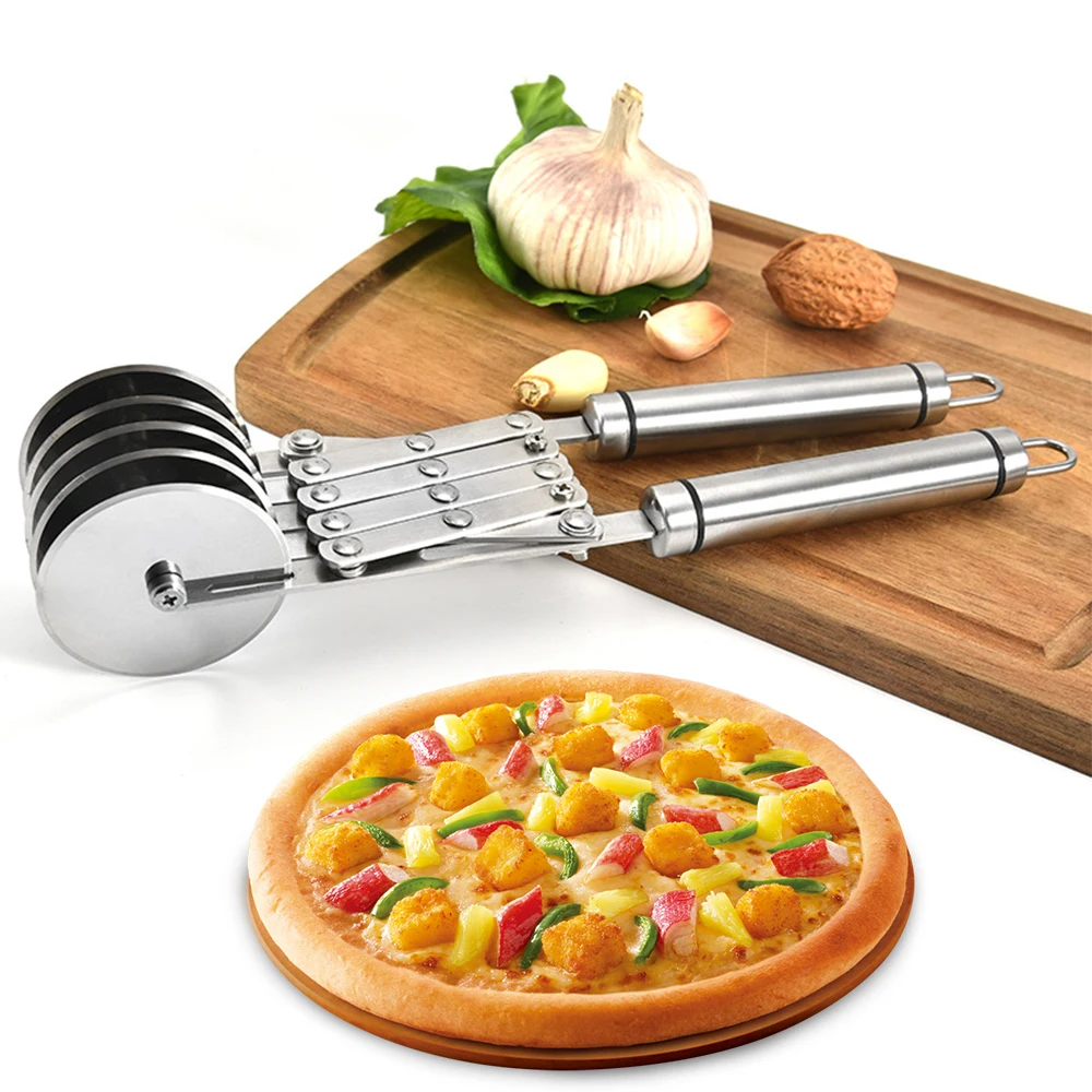 5 Wheels Cutter Dough Divider Knife Flexible Roller Blade Pizza Pastry Peeler Stainless Steel Bakeware Tools Kitchen Gadgets
5 Wheels Cutter Dough Divider Knife Flexible Roller Blade Pizza Pastry Peeler Stainless Steel Bakeware Tools Kitchen Gadgets