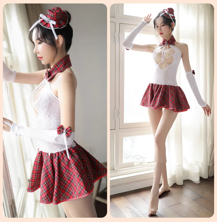 Women Sexy Lace Cross Pleated Babydoll Cosplay Youth Student Role Play Erotic Costume Maid Lingerie Underwear with Skirt Sets
Women Sexy Lace Cross Pleated Babydoll Cosplay Youth Student Role Play Erotic Costume Maid Lingerie Underwear with Skirt Sets