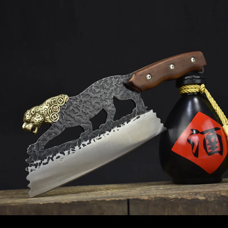 Handmade Forged Kitchen Chinese Chef Knife Meat Cleaver Slaughter Sharp Figured Vegetable Knives Cutter Cooking Tools
Handmade Forged Kitchen Chinese Chef Knife Meat Cleaver Slaughter Sharp Figured Vegetable Knives Cutter Cooking Tools