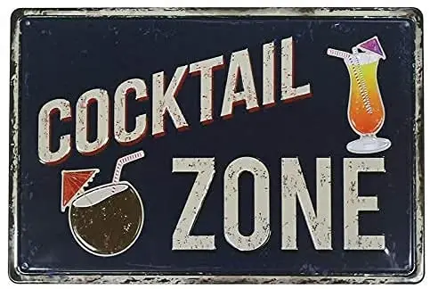 The Metal Tin Sign Vintage Chic Art Cocktail Zone Bar Restaurant Home Outdoor Decoration Mural 8x12Inch
The Metal Tin Sign Vintage Chic Art Cocktail Zone Bar Restaurant Home Outdoor Decoration Mural 8x12Inch