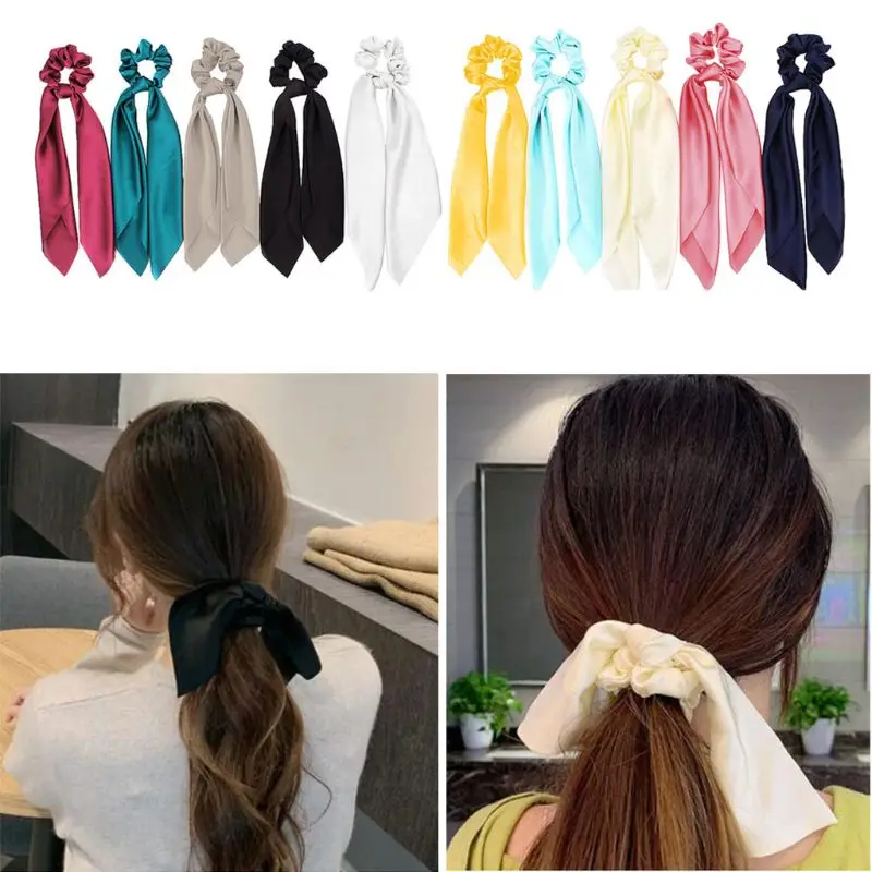 10 Solid Colors Silk Satin Hair Scrunchies Hair Scarf with Bow Silk Elastic Hair Bands Hair Bobbles for Ponytail Holder
10 Solid Colors Silk Satin Hair Scrunchies Hair Scarf with Bow Silk Elastic Hair Bands Hair Bobbles for Ponytail Holder