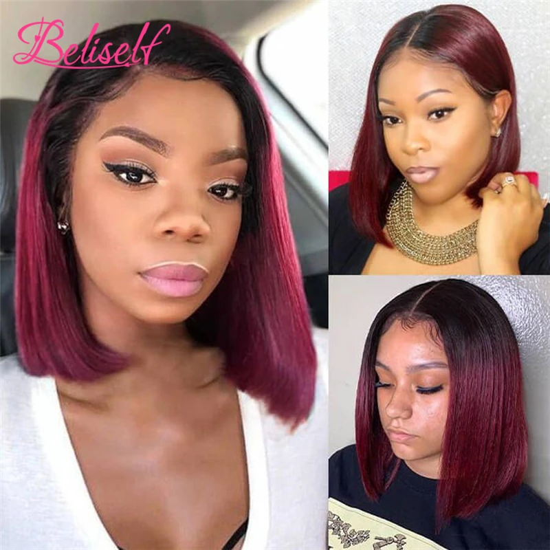 Short Bob 4×4 Lace Closure Wig 1B 99J Straight Burgundy Lace Front Wig Human Hair Brazilian Remy Hair Ombre Wine Red 180 Density
Short Bob 4×4 Lace Closure Wig 1B 99J Straight Burgundy Lace Front Wig Human Hair Brazilian Remy Hair Ombre Wine Red 180 Density