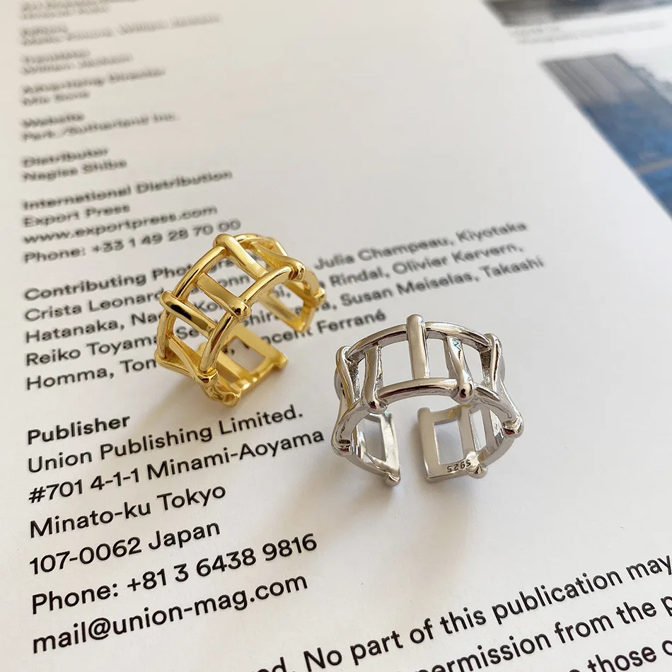 Кольцо в форме полой лестницы, серебро 925 пробы, золото/Белый, регулируемое, ювелирные украшения TLJ1204, 1 шт.
Кольцо в форме полой лестницы, серебро 925 пробы, золото/Белый, регулируемое, ювелирные украшения TLJ1204, 1 шт.