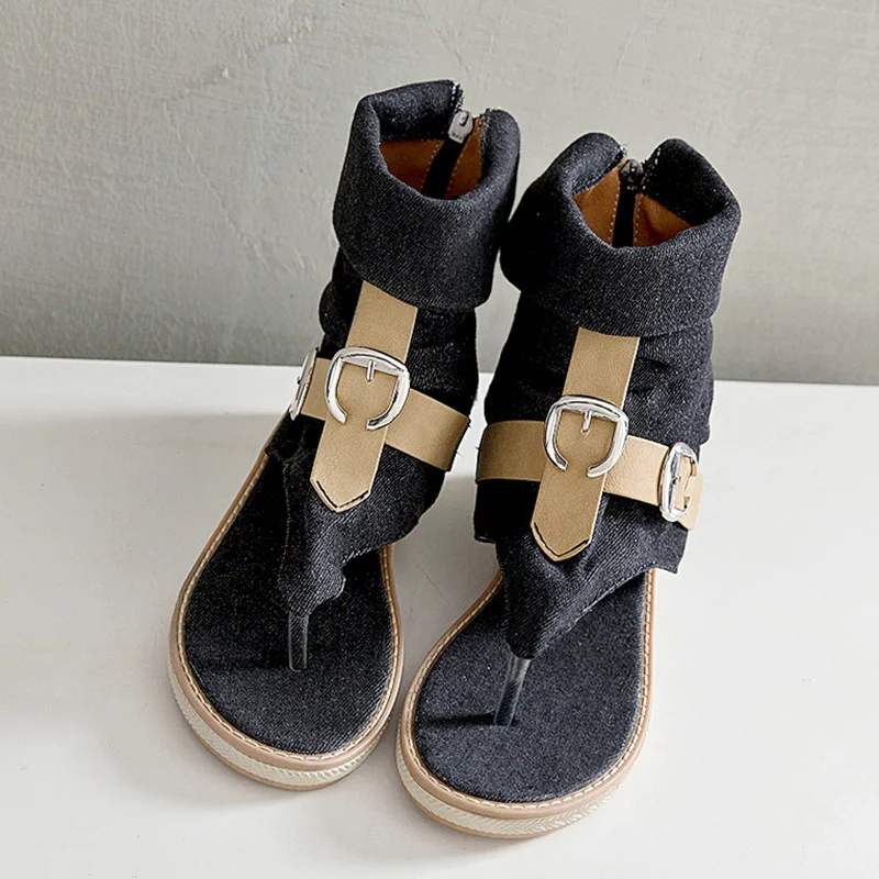 2021 Spring New Denim Women Sandals Fashion Casual Metal Decoration Sandals Female Flat With Peep Toe Women Shoes Plus Size43
2021 Spring New Denim Women Sandals Fashion Casual Metal Decoration Sandals Female Flat With Peep Toe Women Shoes Plus Size43