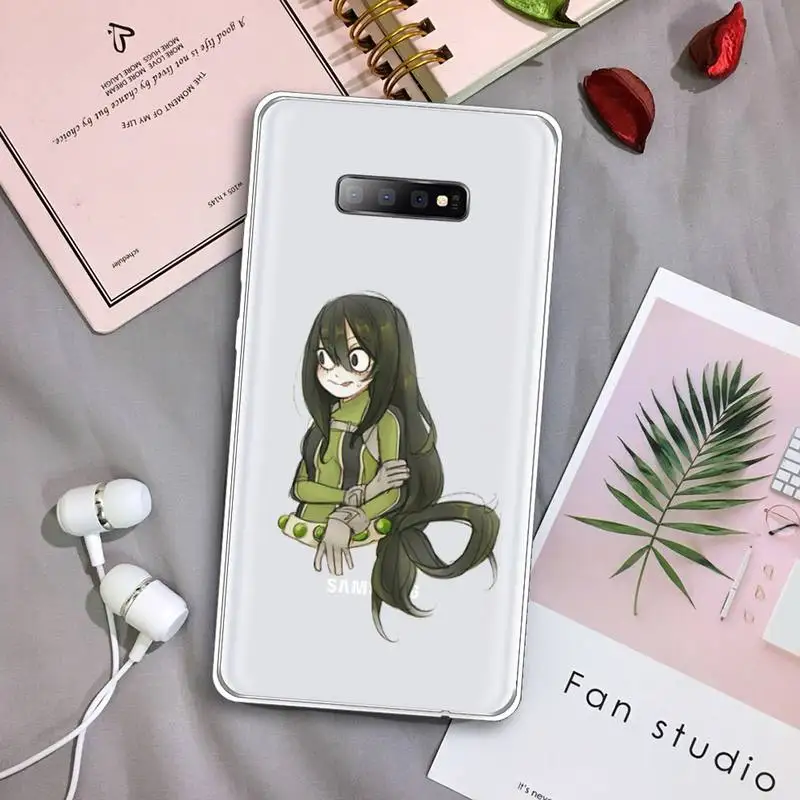 Tsuyu Asui Boku no hero academia Phone Case Transparent For Samsung Galaxy A71 A21s S8 S9 S10 plus note 20 ultra
Tsuyu Asui Boku no hero academia Phone Case Transparent For Samsung Galaxy A71 A21s S8 S9 S10 plus note 20 ultra