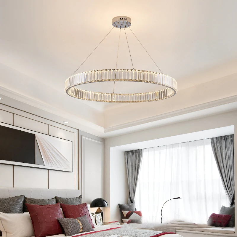 Modern Living Room Chandelier Designer Simple Villa Creative Personality Circle Dining Room Bedroom Light Luxury Crystal Lamps
Modern Living Room Chandelier Designer Simple Villa Creative Personality Circle Dining Room Bedroom Light Luxury Crystal Lamps