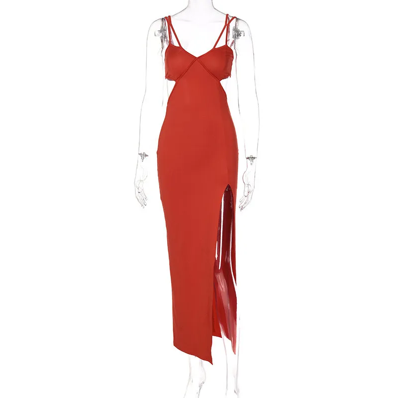 Sexy Sleeveless Sling Dress Women Summer Fsahion Casual Tight Solid Dresses Elegant V-neck High Waist Split Long Dresses LR1531
Sexy Sleeveless Sling Dress Women Summer Fsahion Casual Tight Solid Dresses Elegant V-neck High Waist Split Long Dresses LR1531