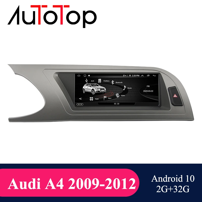 Автомагнитола AUTOTOP 8 дюйма 2 Din Android 10 0 GPS навигация для A4 A4L 2009 2012 DVD плеер Wi Fi BT Mirrorlink