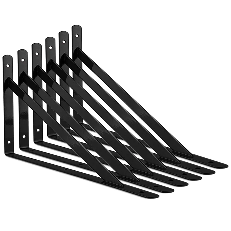 Heavy Duty Shelf Bracket, Inch Shelf L Brackets 90 Degree Shelf Support Corner Brace Joint Right Angle Brackets 6-Pack, Black
Heavy Duty Shelf Bracket, Inch Shelf L Brackets 90 Degree Shelf Support Corner Brace Joint Right Angle Brackets 6-Pack, Black