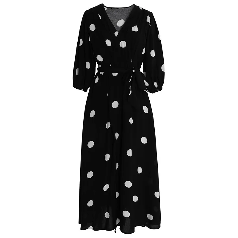 Womens Spring Midi Dresses Polka Dot Belt Dresses Office Ladies Black Cotton Dress Plus Size Summer Vintage Female Clothes 2021
Womens Spring Midi Dresses Polka Dot Belt Dresses Office Ladies Black Cotton Dress Plus Size Summer Vintage Female Clothes 2021