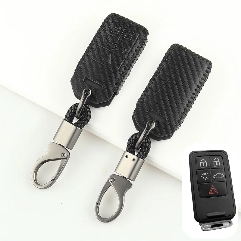 Leather Carbon Fiber Car Remote Key Case Protective Cover For Volvo S60 S70 S80 S90 V60 XC60 XC70 V40 V50 V60 C30 V70
Leather Carbon Fiber Car Remote Key Case Protective Cover For Volvo S60 S70 S80 S90 V60 XC60 XC70 V40 V50 V60 C30 V70