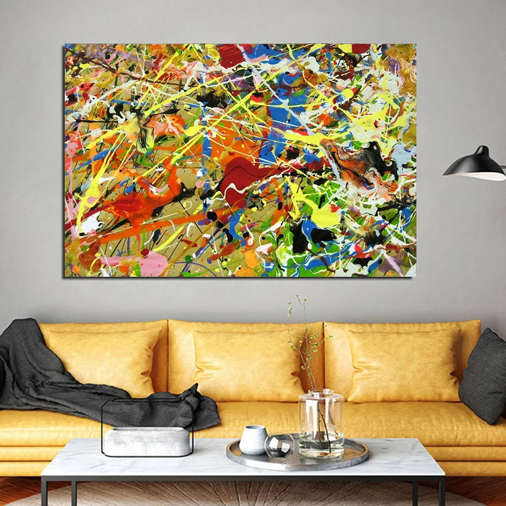 Jackson Pollock Abstract Artwork Poster Modern Graffiti Canvas Painting Prints Wall Pictures for Living Room Home Decoration
Jackson Pollock Abstract Artwork Poster Modern Graffiti Canvas Painting Prints Wall Pictures for Living Room Home Decoration