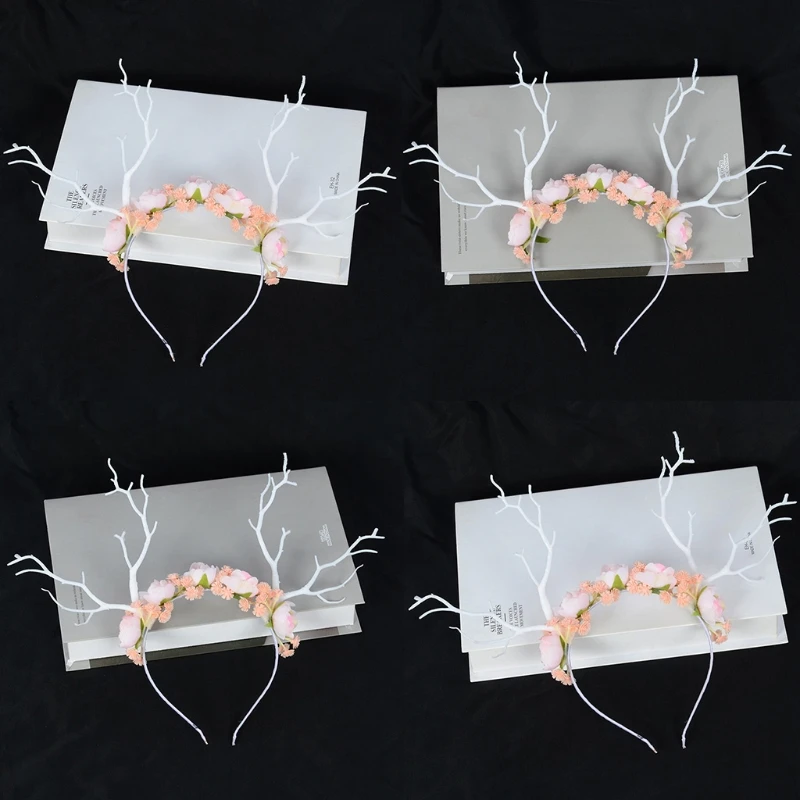 Reindeer Antlers Hair Hoop Flower Branches Hairbands Christmas Headwear Floral Crown Headband Deer Antler Hairband 
Reindeer Antlers Hair Hoop Flower Branches Hairbands Christmas Headwear Floral Crown Headband Deer Antler Hairband