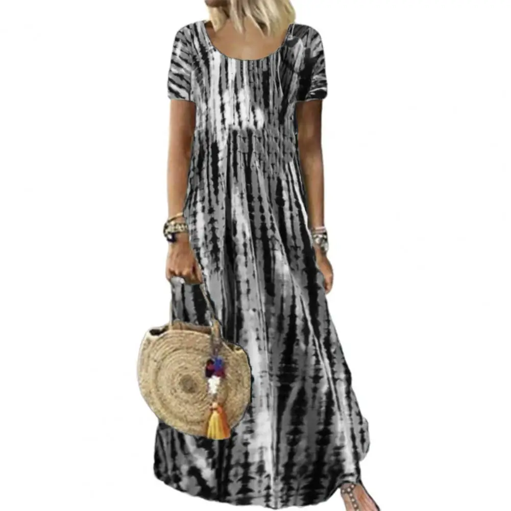 Women Dress O Neck Tie Dye Short Sleeve Large Hem Maxi Dress Streetwear for Banquet Lady Sexy Casual Slim Long Dresses
Women Dress O Neck Tie Dye Short Sleeve Large Hem Maxi Dress Streetwear for Banquet Lady Sexy Casual Slim Long Dresses