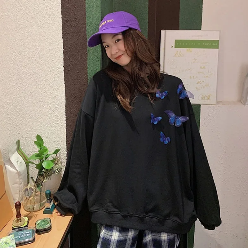 KOSAHIKI Japanese Korean Butterflies Print Women Hoodies Casual Loose O Neck Sweatshirt Ins Retro Spring All Match Female Tops
KOSAHIKI Japanese Korean Butterflies Print Women Hoodies Casual Loose O Neck Sweatshirt Ins Retro Spring All Match Female Tops