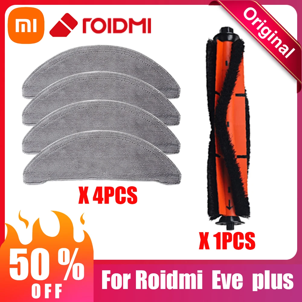 Replacement For XiaoMi Roidmi Eve plus Main Brush Mop Cloth HEPA Filter Dust Bag Side Brush Disposable Mop Accessories(Original)
Replacement For XiaoMi Roidmi Eve plus Main Brush Mop Cloth HEPA Filter Dust Bag Side Brush Disposable Mop Accessories(Original)