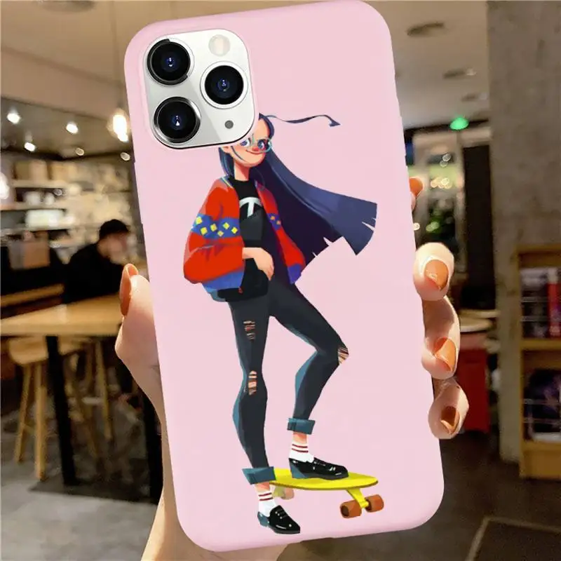 Skateboard cartoon girl Phone Case Pink Candy Color for iPhone 6 7 8 11 12 s mini pro X XS XR MAX Plus
Skateboard cartoon girl Phone Case Pink Candy Color for iPhone 6 7 8 11 12 s mini pro X XS XR MAX Plus