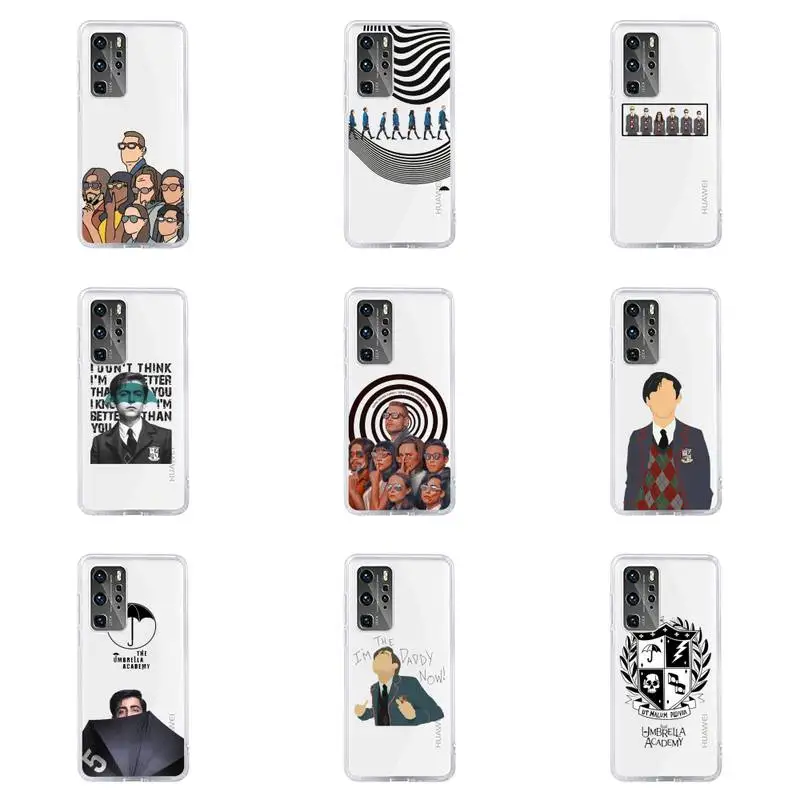 Fundas Umbrella Academy Phone Case For Huawei P40 P30 P20 Mate Honor 10i 30 20 i 10 40 8x 9x Pro Lite Transparent Cover
Fundas Umbrella Academy Phone Case For Huawei P40 P30 P20 Mate Honor 10i 30 20 i 10 40 8x 9x Pro Lite Transparent Cover