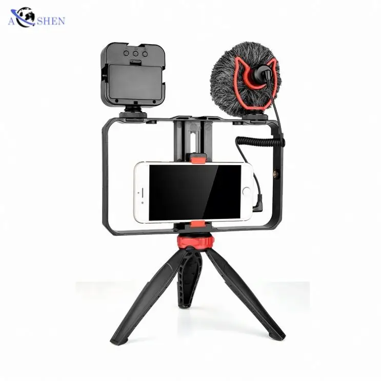 Professional Video Equipment With Microphone LED Video Light Vlogging hand Stabilizer Kit Smartphone Youtube
Professional Video Equipment With Microphone LED Video Light Vlogging hand Stabilizer Kit Smartphone Youtube