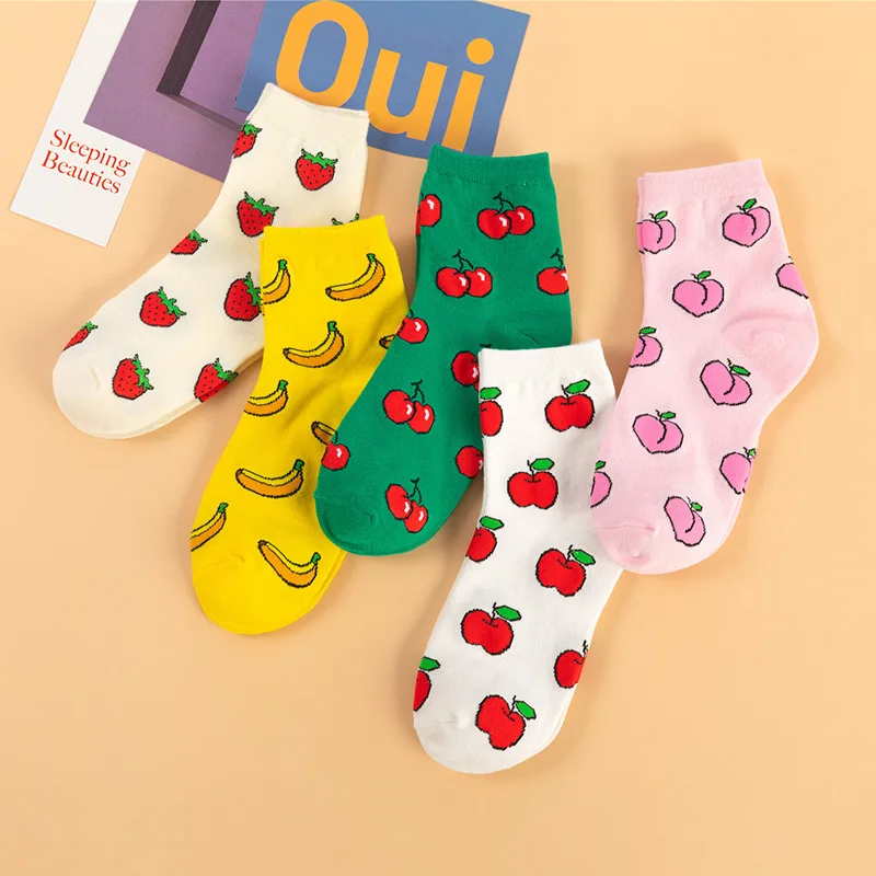 Women Socks Kawaii Funny Fruit Banana Lemon Strawberry Harajuku Colorful Cute Crew Socks Woman Cotton Dropshipping Supplier Sox
Women Socks Kawaii Funny Fruit Banana Lemon Strawberry Harajuku Colorful Cute Crew Socks Woman Cotton Dropshipping Supplier Sox