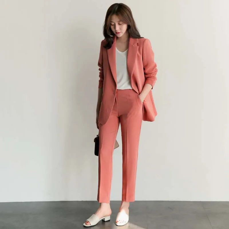 Heydress women autumn solid elegant blazer suit OL single button blue pants suit female Formal Office Suits Work Elegant Suits
Heydress women autumn solid elegant blazer suit OL single button blue pants suit female Formal Office Suits Work Elegant Suits