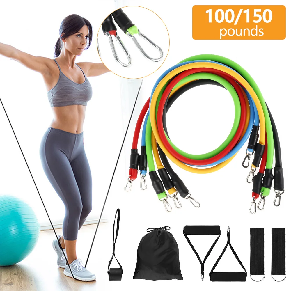 11 Pcs Resistance Bands Set Exercise Bands with Door Anchor Legs Ankle Straps for Resistance Training Home Workouts Fitness Yoga
11 Pcs Resistance Bands Set Exercise Bands with Door Anchor Legs Ankle Straps for Resistance Training Home Workouts Fitness Yoga