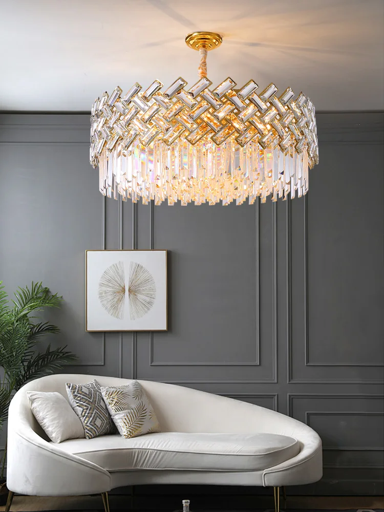 Postmodern Luxury Crystal Chandelier Nordic Simple Atmosphere Living Room Dining Room Bedroom Hanging Lights LED Decorative Gold
Postmodern Luxury Crystal Chandelier Nordic Simple Atmosphere Living Room Dining Room Bedroom Hanging Lights LED Decorative Gold