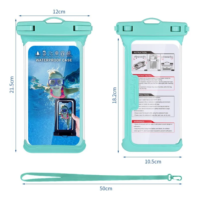 Waterproof Phone Pouch Drift Diving Swimming Bag Underwater Dry Bag Case Cover For Phone Water Sports Beach Pool Skiing 7 inch
Waterproof Phone Pouch Drift Diving Swimming Bag Underwater Dry Bag Case Cover For Phone Water Sports Beach Pool Skiing 7 inch