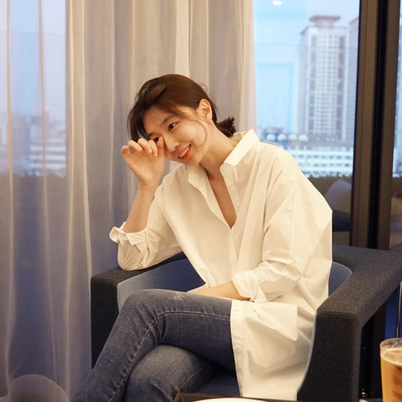 Fashion Blouses Women's Top New Long-sleeved Blouse Blended Temperament Comfortable Casual Korean Shirt
Fashion Blouses Women's Top New Long-sleeved Blouse Blended Temperament Comfortable Casual Korean Shirt