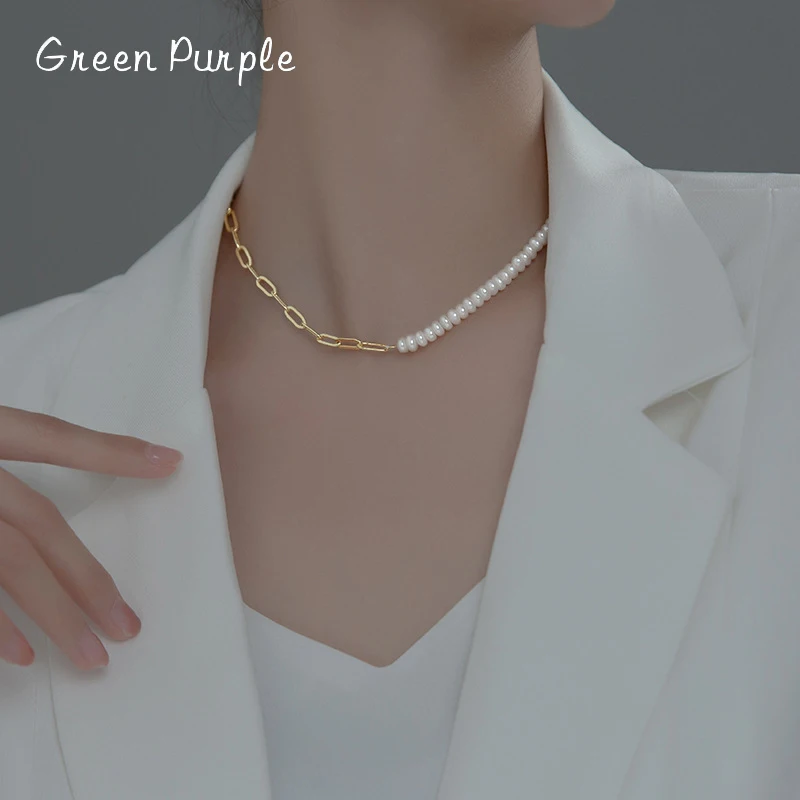 Green Purple Natural Pearl Choker 100% Real 925 Sterling Silver 18k Gold Necklaces For Women Charm Elegant Jewelry Gifts Colar
Green Purple Natural Pearl Choker 100% Real 925 Sterling Silver 18k Gold Necklaces For Women Charm Elegant Jewelry Gifts Colar
