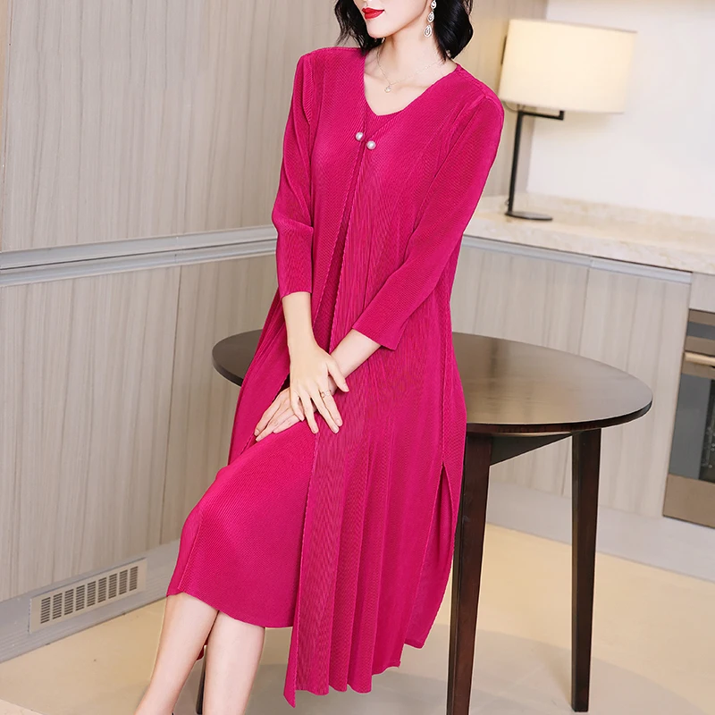 Plus Size Women Clothing 2021 Spring New Fashion V Neck Three Quarter Sleeve Loose Faux Two Piece Dress For Women 45-75kg
Plus Size Women Clothing 2021 Spring New Fashion V Neck Three Quarter Sleeve Loose Faux Two Piece Dress For Women 45-75kg