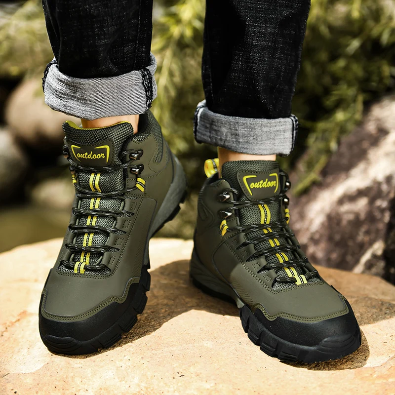 High Top Hiking Men's Sneakers Waterproof Men Mountain Climbing Shoes Lace Up Male Trekking Trainers Comfortable Walking 39-48
High Top Hiking Men's Sneakers Waterproof Men Mountain Climbing Shoes Lace Up Male Trekking Trainers Comfortable Walking 39-48