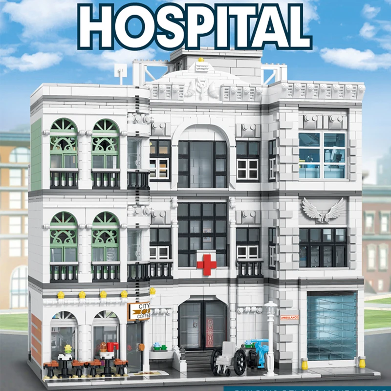 In Stock 10188 4953pcs Creator Expert Street View Series Hospital Assemble Moc Modular Building Blocks Brick Education Toys Gift 
In Stock 10188 4953pcs Creator Expert Street View Series Hospital Assemble Moc Modular Building Blocks Brick Education Toys Gift