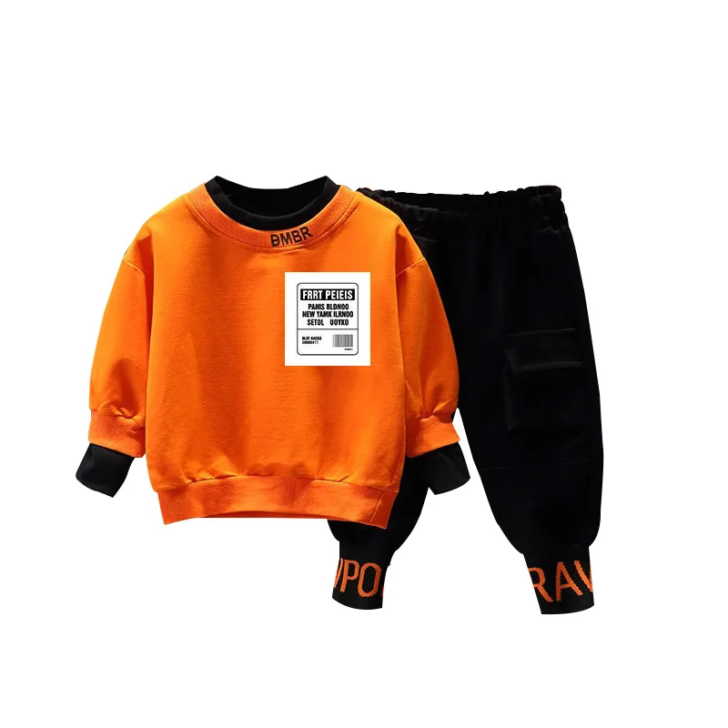 Boy's suit spring and autumn boy Korean letter suit, big children's fashion stitching sweater + sweatpants two-piece baby suit
Boy's suit spring and autumn boy Korean letter suit, big children's fashion stitching sweater + sweatpants two-piece baby suit