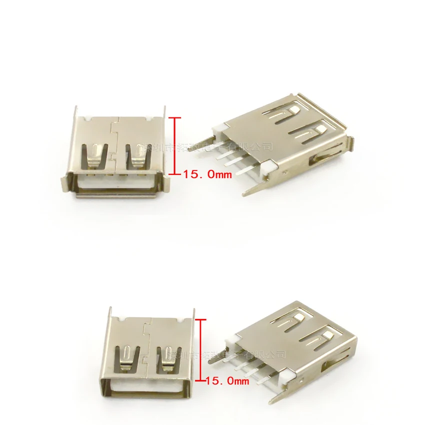 50PCS/Lot AF 15.0 USB Female Jack/Socket Connector 4P 4Pin 15.0mm With Edge/Flat-Mouth 180-Degrees For Charging
50PCS/Lot AF 15.0 USB Female Jack/Socket Connector 4P 4Pin 15.0mm With Edge/Flat-Mouth 180-Degrees For Charging