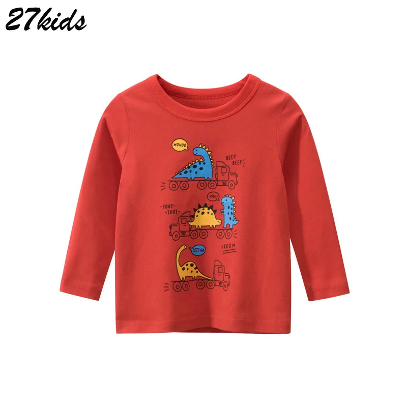 27kids Baby Boys Clothes Full Sleeves Cotton Shirt Cartoons Dinosaurs with Truck O-neck T Shirts teenagers Tops for 2-9 years
27kids Baby Boys Clothes Full Sleeves Cotton Shirt Cartoons Dinosaurs with Truck O-neck T Shirts teenagers Tops for 2-9 years