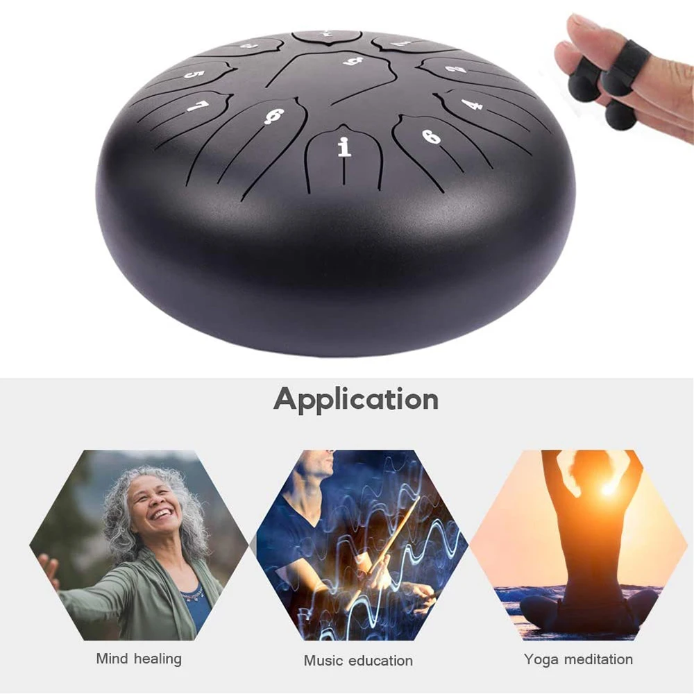 Zen Drum 6 Inch Steel Tongue Drum 8 Tune Hand Pan Drum Tank Hang Drum With Drumsticks Carrying Bag Percussion Instruments Drum
Zen Drum 6 Inch Steel Tongue Drum 8 Tune Hand Pan Drum Tank Hang Drum With Drumsticks Carrying Bag Percussion Instruments Drum