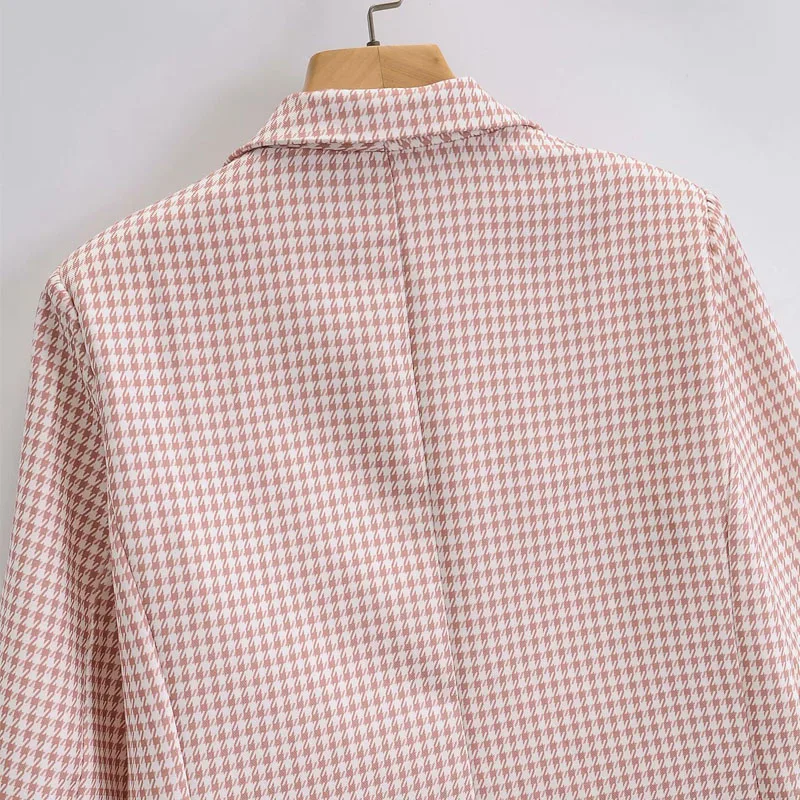 Korean Plaid Lapel Long Sleeve Double Breasted Chic Female Coat Harajuku Western Fashion Women's Jacket Tops
Korean Plaid Lapel Long Sleeve Double Breasted Chic Female Coat Harajuku Western Fashion Women's Jacket Tops