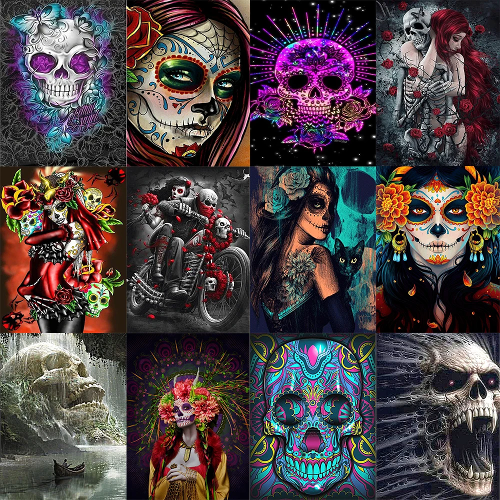 3D Diy AB Diamond Painting Anime Horror Skull Art Diamond Picture Mosaic Halloween Gift Home Wall Decoration
3D Diy AB Diamond Painting Anime Horror Skull Art Diamond Picture Mosaic Halloween Gift Home Wall Decoration