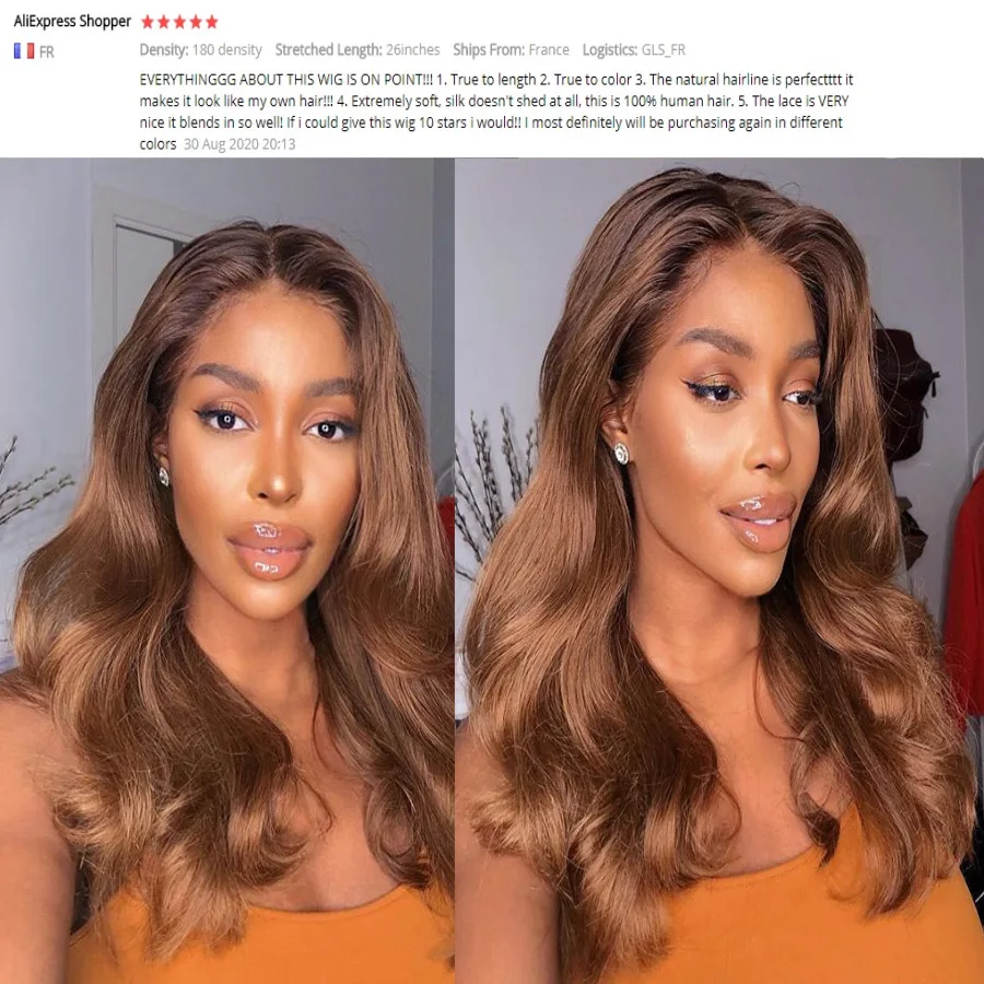 Transparent Light Brown Colored Lace Front Human Hair Wigs Brazilian Remy Body Wave Pre Plucked With Baby Hair Bleached Knots
Transparent Light Brown Colored Lace Front Human Hair Wigs Brazilian Remy Body Wave Pre Plucked With Baby Hair Bleached Knots