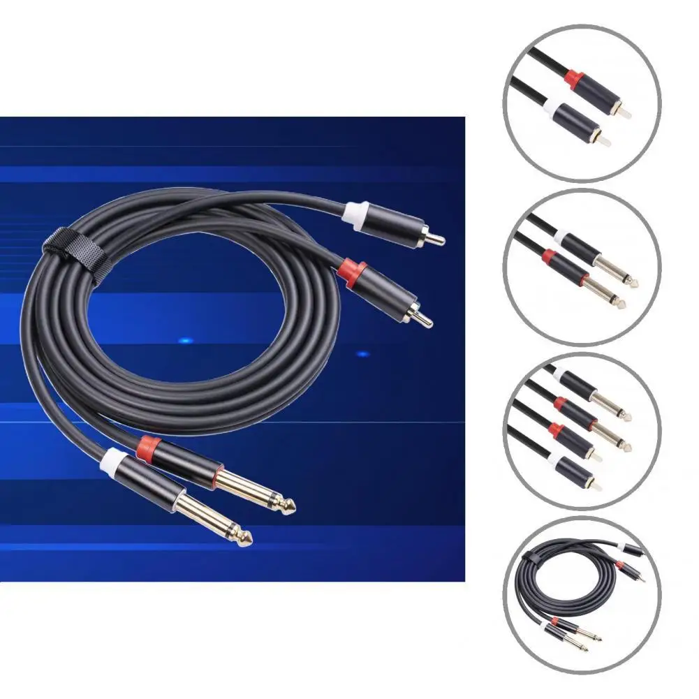Dual Shielding High-quality 2 RCA Male to 2 x 6.35mm Male Stereo AUX Cord Copper Conductor Audio Cord Gold-Plated for DVD
Dual Shielding High-quality 2 RCA Male to 2 x 6.35mm Male Stereo AUX Cord Copper Conductor Audio Cord Gold-Plated for DVD