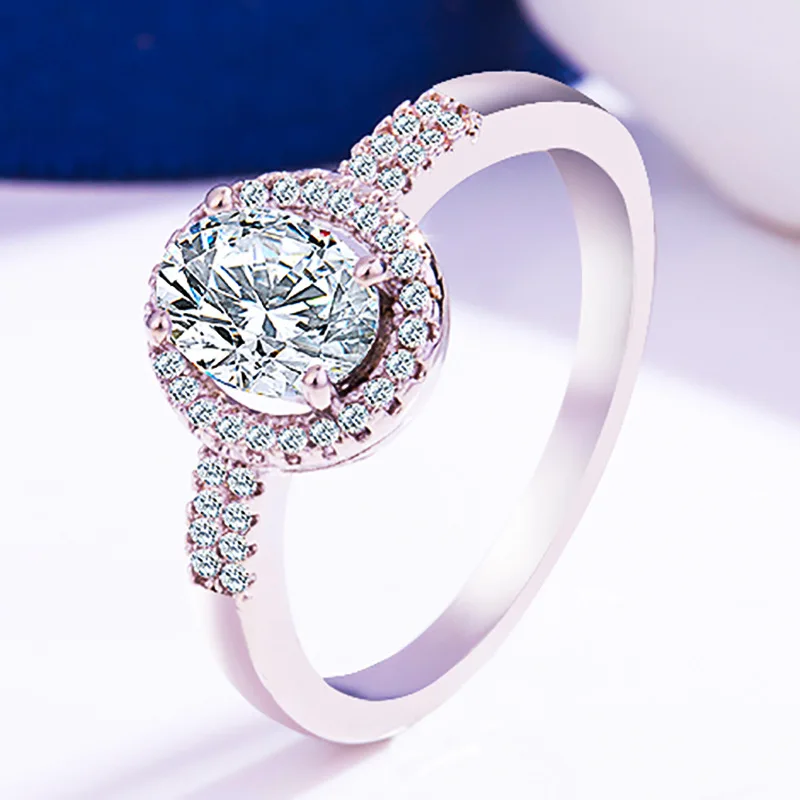 

Ажурное овальное циркониевое кольцо, элегантное простое женское кольцо для предложения, оптовая продажа от производителя