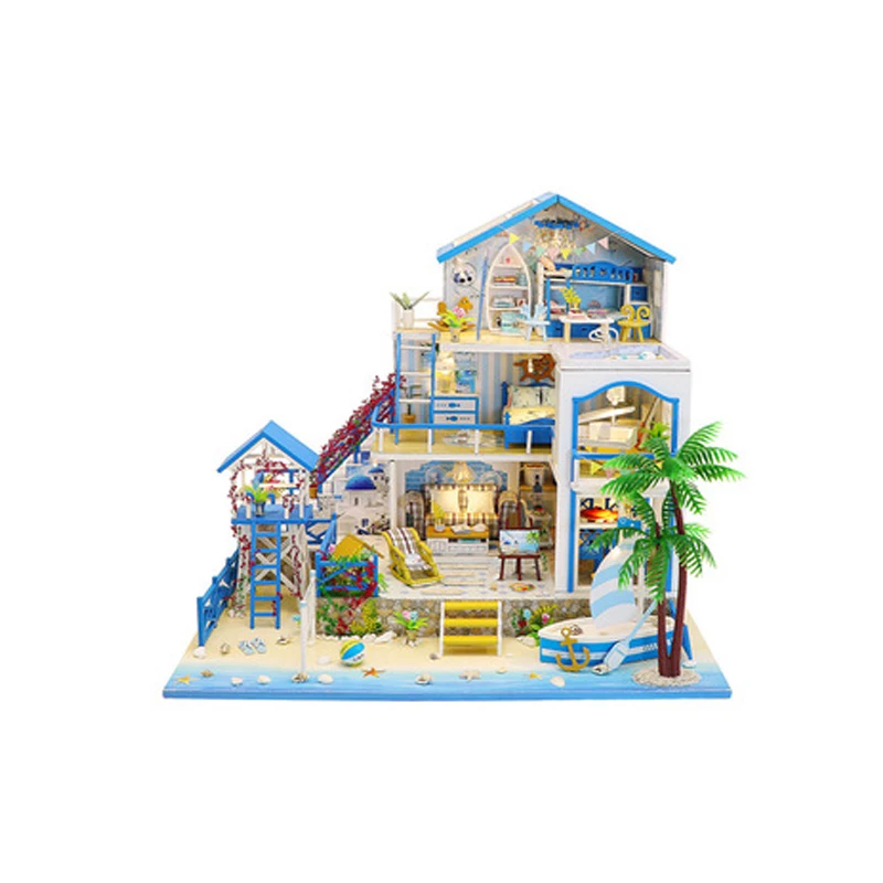 3D Villa Model Seascape Room DIY Dollhouse Wooden Mini Furniture House Accessories Set House Children's Birthday toy Gift
3D Villa Model Seascape Room DIY Dollhouse Wooden Mini Furniture House Accessories Set House Children's Birthday toy Gift