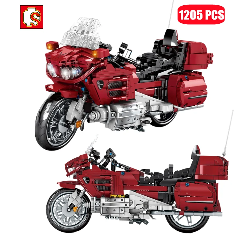 

Городской технический мотоцикл SEMBO, набор строительных блоков для модели машины, MOC мотоцикл, скоростной гоночный автомобиль, детские игруш...