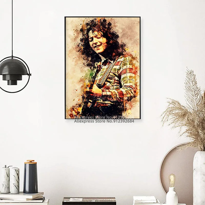 Постер и печать Rory Gallagher Singer Star Картина на холсте настенные картины для гостиной