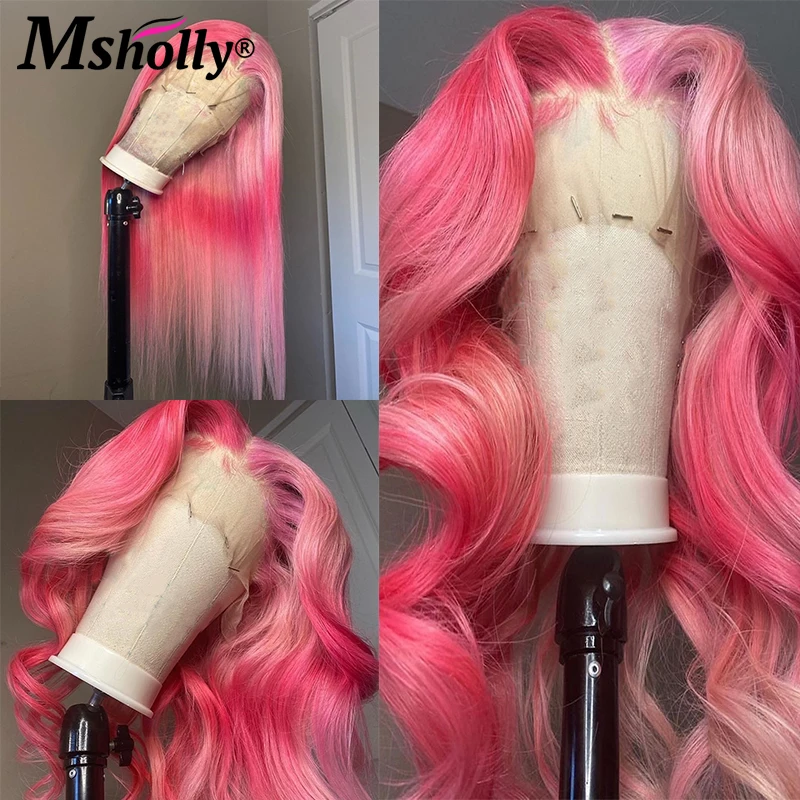 Ombre Pink Colored Lace Front Human Hair Wigs Straight Body Wave Wig Remy Glueless Brazilian Hair Wigs For Black Women 8-26 Inch
Ombre Pink Colored Lace Front Human Hair Wigs Straight Body Wave Wig Remy Glueless Brazilian Hair Wigs For Black Women 8-26 Inch