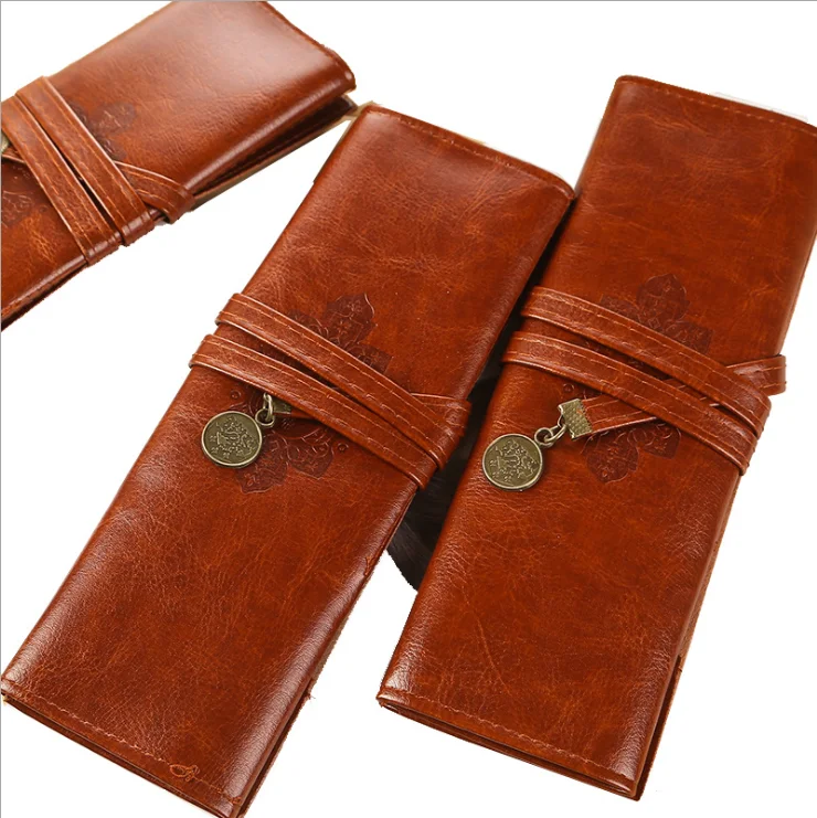 1Pcs Leather Pencil Bag Retro Vintage Pencil Pen Case Portable Makeup Brushes Bag School Stationery Supplies Pencil Bags 
1Pcs Leather Pencil Bag Retro Vintage Pencil Pen Case Portable Makeup Brushes Bag School Stationery Supplies Pencil Bags