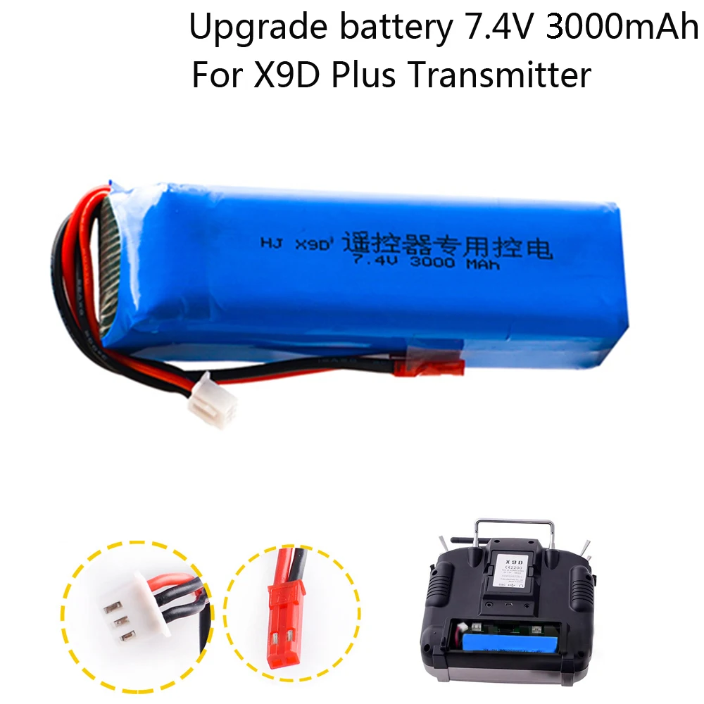 7.4V 3000mAh upgrade Lipo Battery for Frsky Taranis X9D Plus Transmitter Toy Accessories 2S 7.4V Lipo Battery free shipping
7.4V 3000mAh upgrade Lipo Battery for Frsky Taranis X9D Plus Transmitter Toy Accessories 2S 7.4V Lipo Battery free shipping